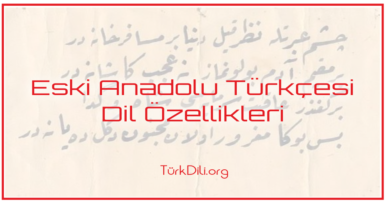 Eski Anadolu Türkçesinin Dil Özellikleri Nelerdir